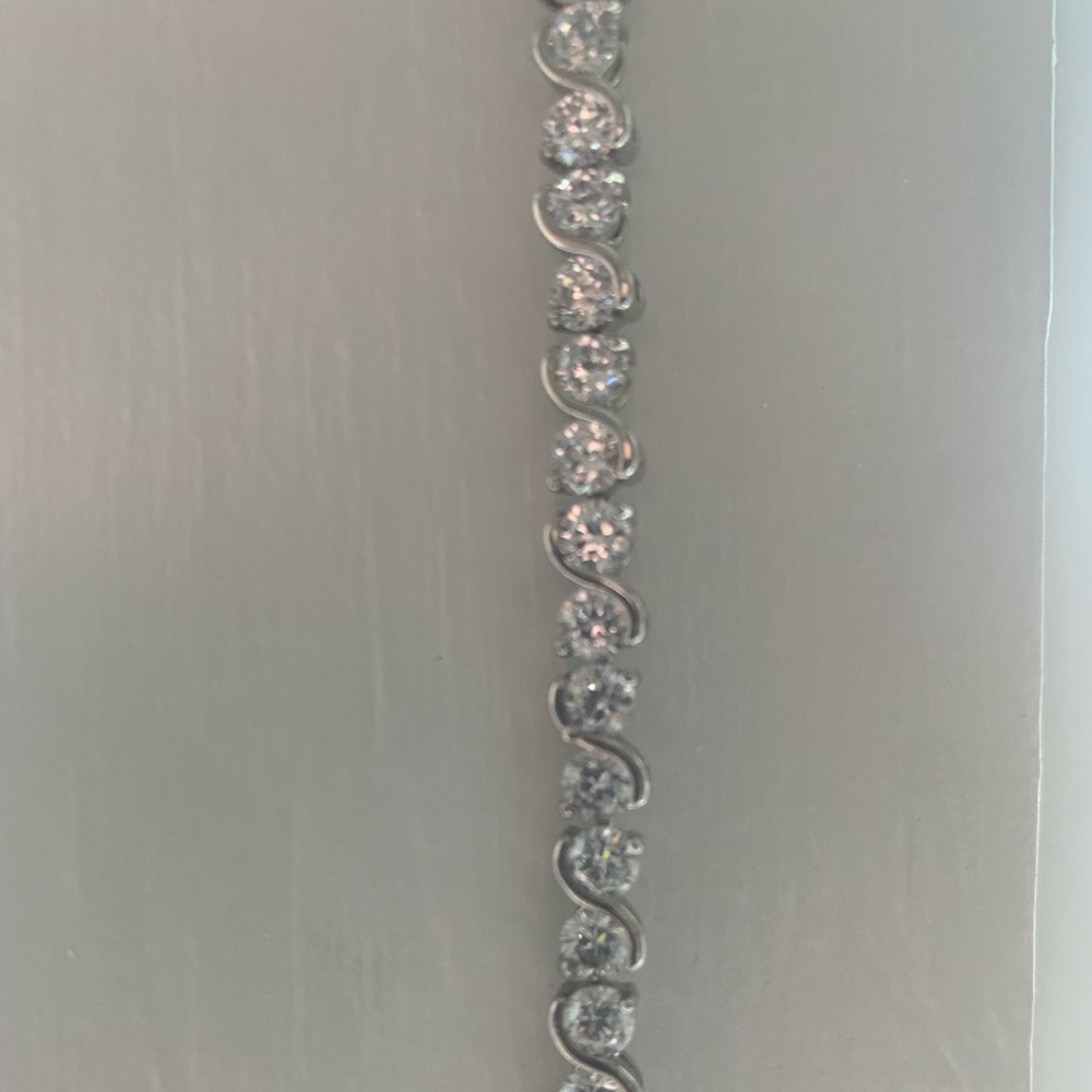 Silver tennis bracelet